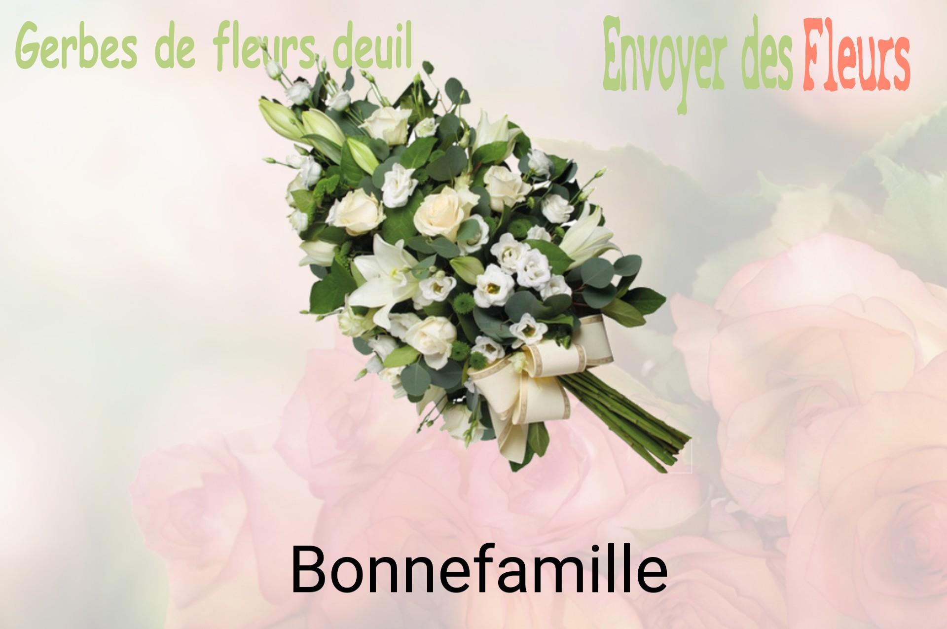 Gerbe de fleurs de deuil livrée à Bonnefamille